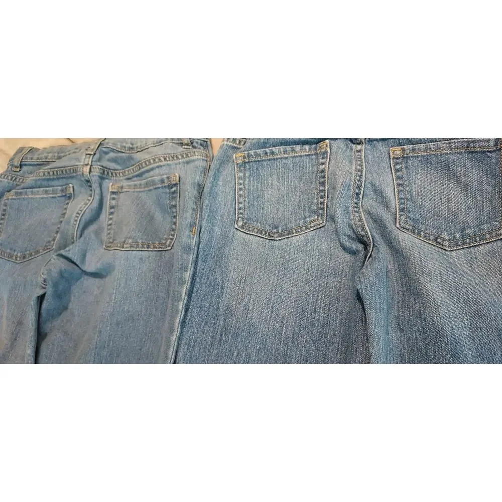 The Childrens Place Girls Mid Rise Jeans Lot of 2 Size 12 - Bootcut and Skinny